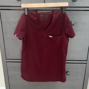 Xxs Catarina Scrub Top Figs Brick